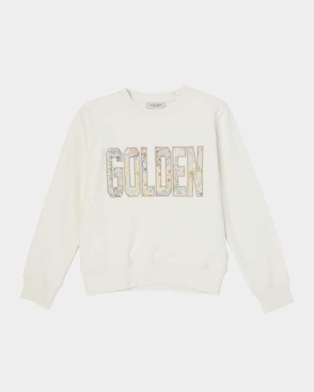 Girl's Journey Golden Embroidered Logo Sweatshirt, Size 4-